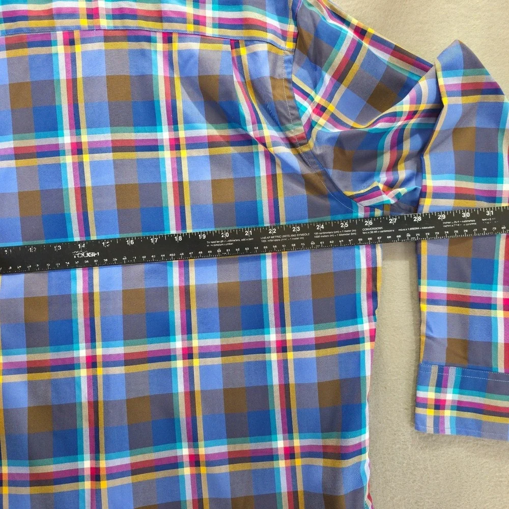 Southern Tide Men s Classic Fit Plaid Long Sleeve Button‎ Up Shirt Size 2XL